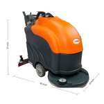22" Battery-Powered Floor Scrubber Machine | RT50+ Lithium Warehouse Floor Cleaner