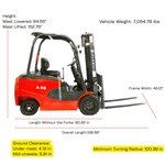 A-20 Electric Forklift – 4400 lbs Capacity, 118" Lift for Warehouse Use