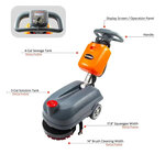 RT15 14" Battery Powered Commercial Walk-behind Floor Scrubber Machine