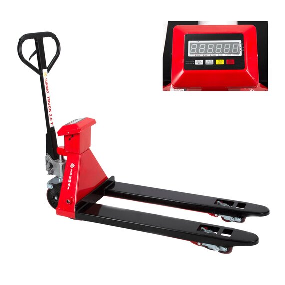 HD4400W Manual Pallet Jack with Scale, 27" W x 48" L Forks – 4,400 lb Capacity Warehouse Pallet Truck