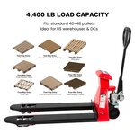 HD4400W Manual Pallet Jack with Scale, 27" W x 48" L Forks – 4,400 lb Capacity Warehouse Pallet Truck