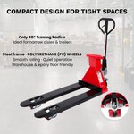 HD4400W Manual Pallet Jack with Scale, 27" W x 48" L Forks – 4,400 lb Capacity Warehouse Pallet Truck
