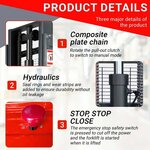 PS3300FE-3M Electric Pallet Stacker, 3300 lbs Capacity, 118″ Lifting Height, Work with Open-bottom Pallets