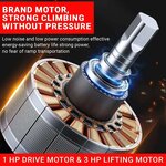 PS3300FE-3M Electric Pallet Stacker, 3300 lbs Capacity, 118″ Lifting Height, Work with Open-bottom Pallets