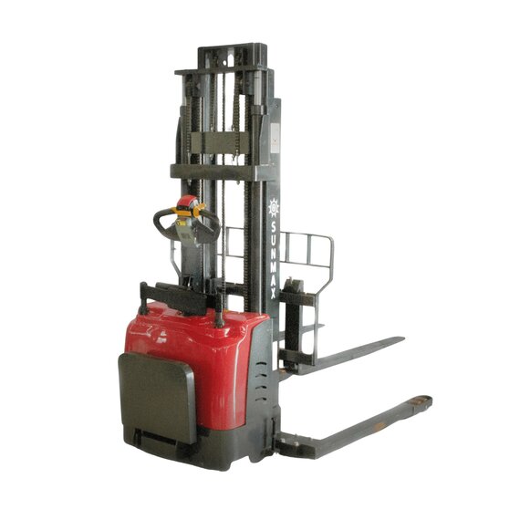 PS3300FE-4M Full Electric Pallet Stacker – 3300 lbs Capacity, 157" Lift Height, Adjustable Legs