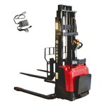 PS3300FE-4M Full Electric Pallet Stacker – 3300 lbs Capacity, 157" Lift Height, Adjustable Legs