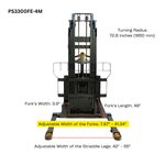 PS3300FE-4M Full Electric Pallet Stacker – 3300 lbs Capacity, 157" Lift Height, Adjustable Legs