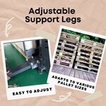 PS3300FE-4M Full Electric Pallet Stacker – 3300 lbs Capacity, 157" Lift Height, Adjustable Legs