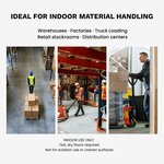 PT4400 Electric Pallet Truck, 4,400 lb Lithium-Powered Walk-Behind Pallet Jack for Warehouses