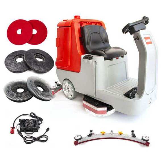 SM860 34" Ride-On Floor Scrubber Dryer Machine