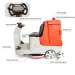 SM860 34" Ride-On Floor Scrubber Dryer Machine