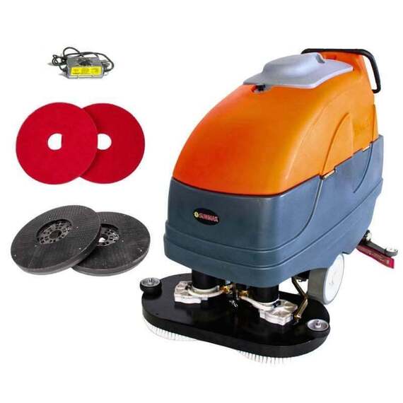 RT120 34" Self-Propelled Floor Scrubber Machine, 33-gal Tank, 75,000 sqft/h