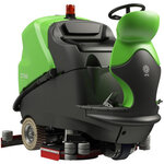 RT250 40" Industrial Ride-On Floor Scrubber – 50 Gal Tank, 65,000 sqft/hr, Lithium Battery