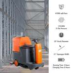 RT70 Ride-On Floor Scrubber, 22" Cleaning Path, 48,000 sq ft/hr, 18.5 gal Tanks – For Warehouses & Retail Stores