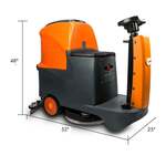 RT70 Ride-On Floor Scrubber, 22" Cleaning Path, 48,000 sq ft/hr, 18.5 gal Tanks – For Warehouses & Retail Stores
